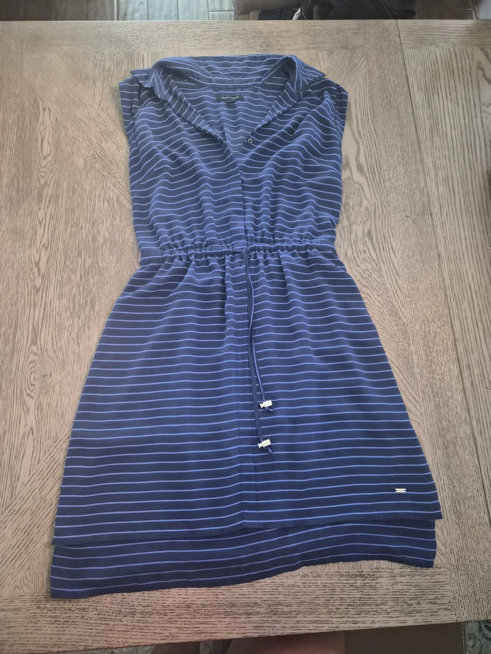 Tommy Hilfiger Navy and Light Blue Striped Top